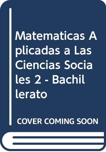 Matematicas aplicada a las ciencias sociales, 2º bachillerato book