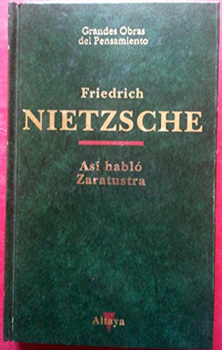 Asi hablo zaratustra book