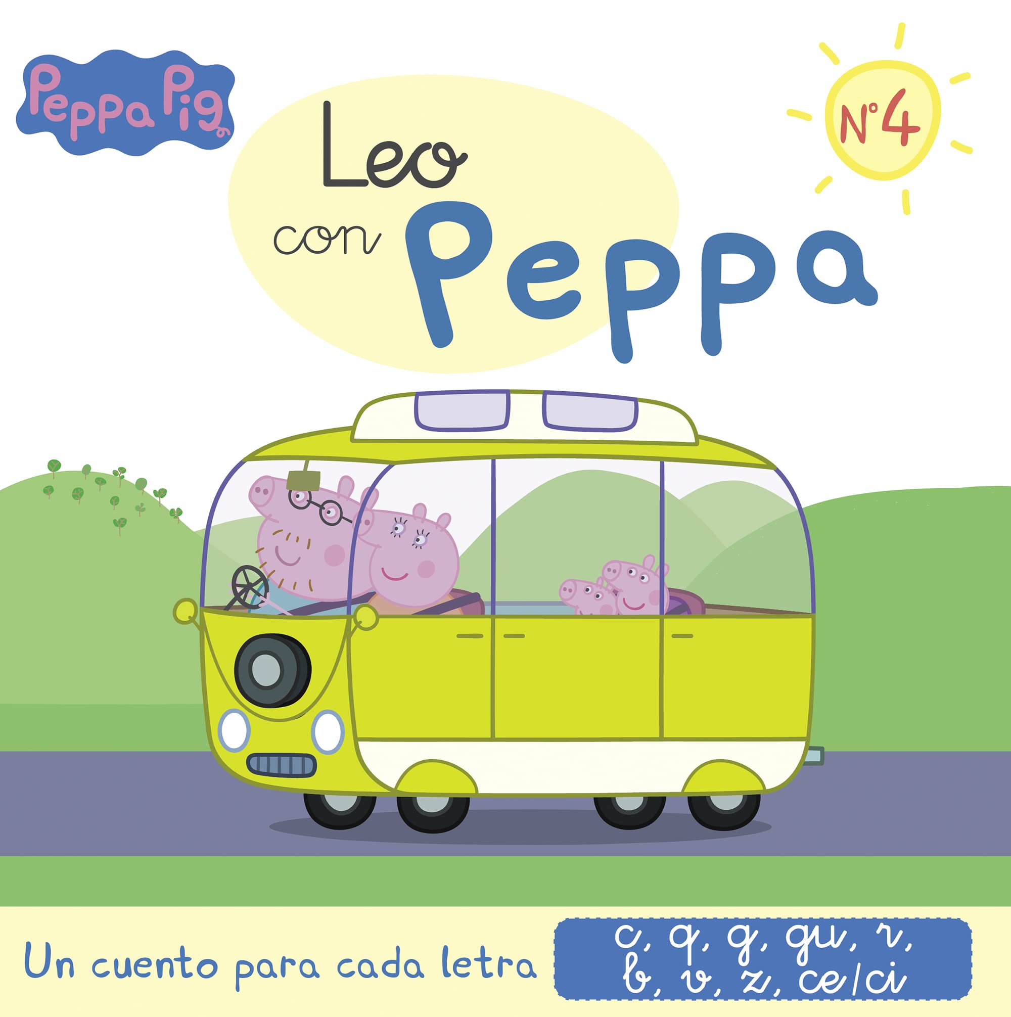 Peppa Pig. Lectoescritura - Leo con Peppa. Un cuento para cada letra: c, q, g, gu, r (sonido suave), b, v, z, ce-ci book