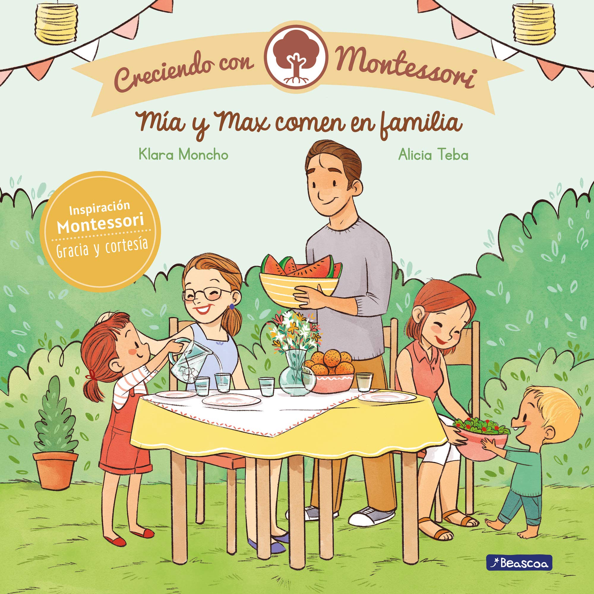 Creciendo con Montessori. Un cuento - Mía y Max comen en familia book