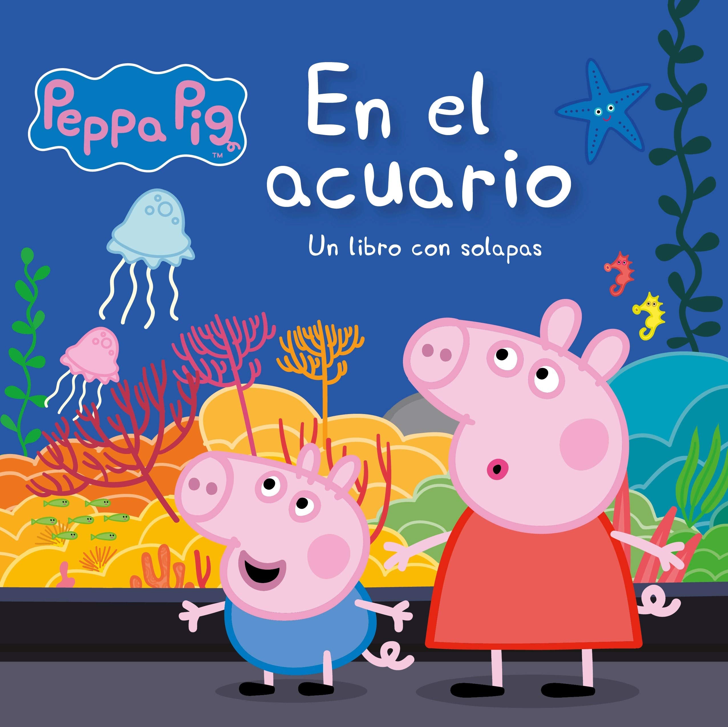 Peppa Pig. Libro de cartón con solapas - En el acuario: Un libro de cartón con solapas book