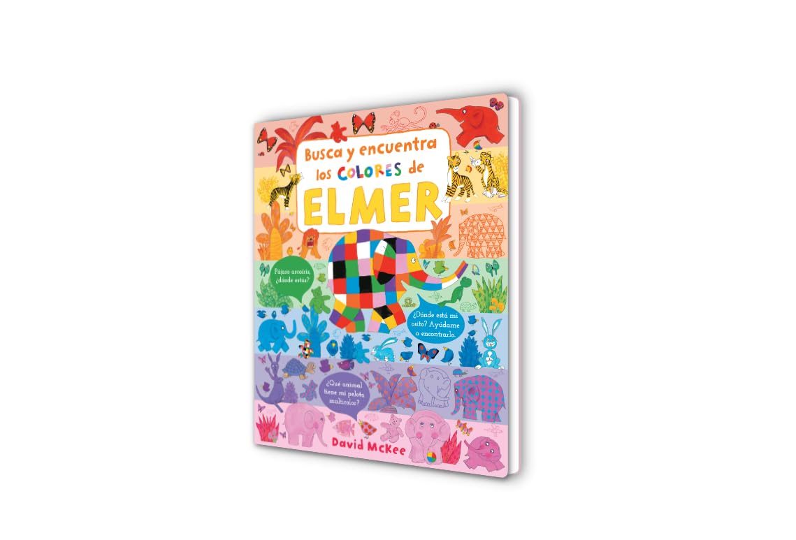 Elmer. Libro de cartón - Busca y encuentra los colores de Elmer book