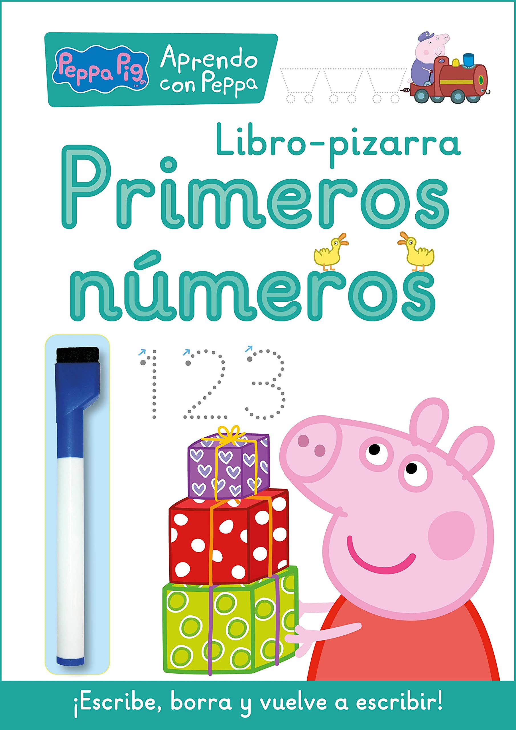 Peppa Pig. Primeros aprendizajes - Aprendo con Peppa Pig. Primeros números (Libro-pizarra): ¡Escribe, borra y vuelve a escribir! book