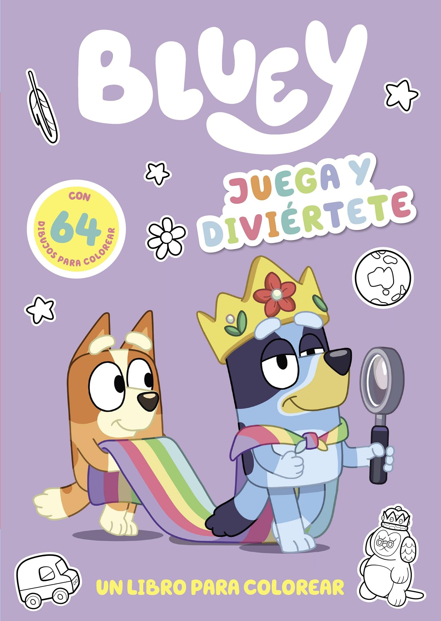 Bluey. Actividades - Juega y diviértete. Libro para colorear a Bluey y sus amigos. 64 dibujos fáciles y bonitos (edición en español): Un libro con 64 dibujos para colorear (Altea) Non-fiction