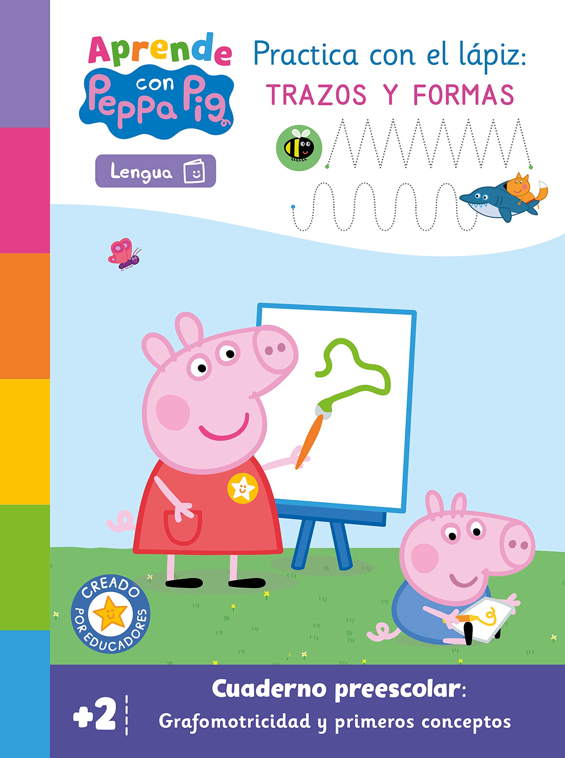 Peppa Pig. Primeros aprendizajes - Aprende Grafomotricidad con Peppa Pig. Practica con el lápiz trazos y formas (+2 años): Cuaderno preescolar: Grafomotricidad y primeros conceptos book