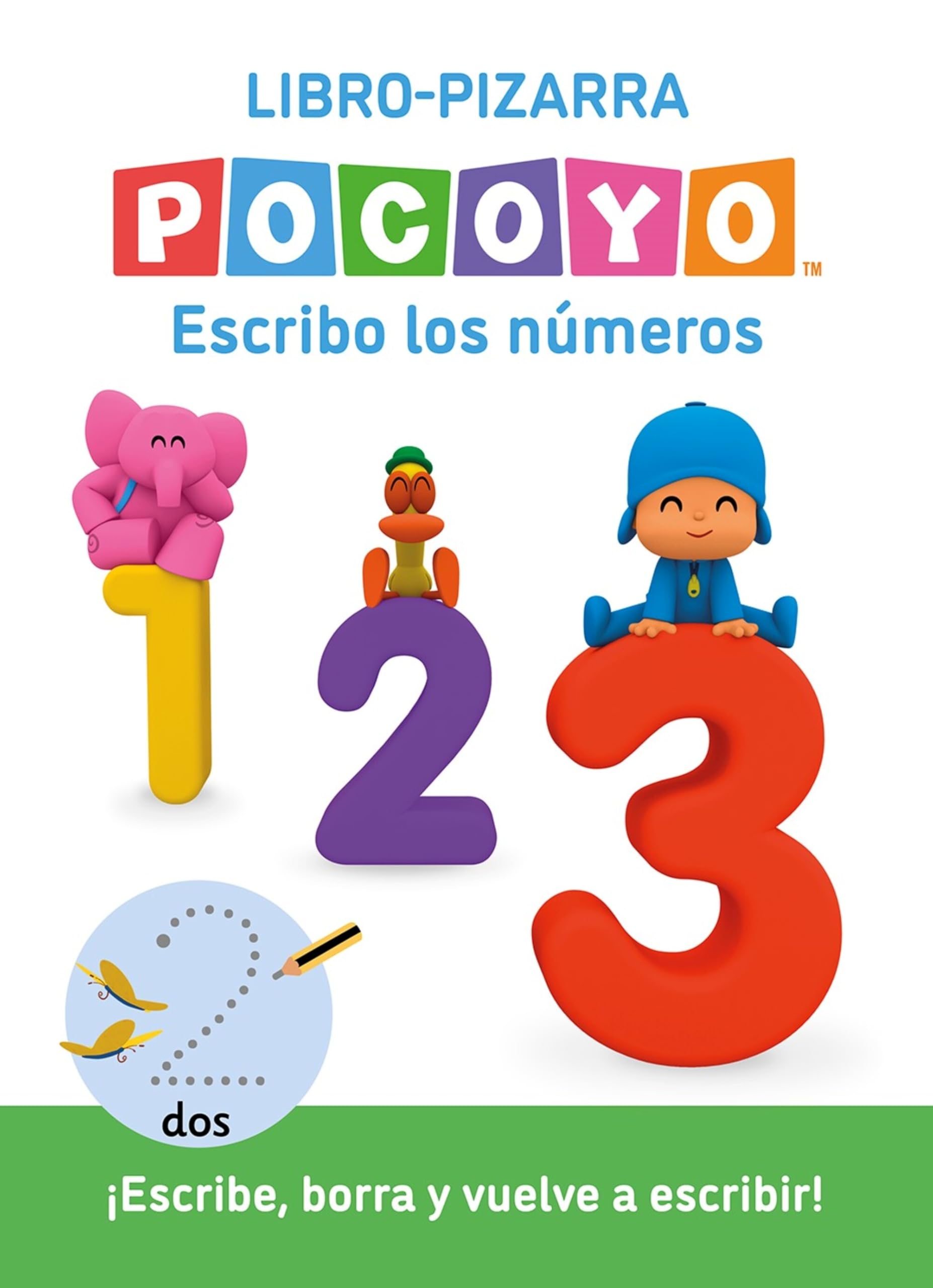 Pocoyó. Lectoescritura - Escribo los números (Libro-pizarra): ¡Escribe, borra y vuelve a escribir! book
