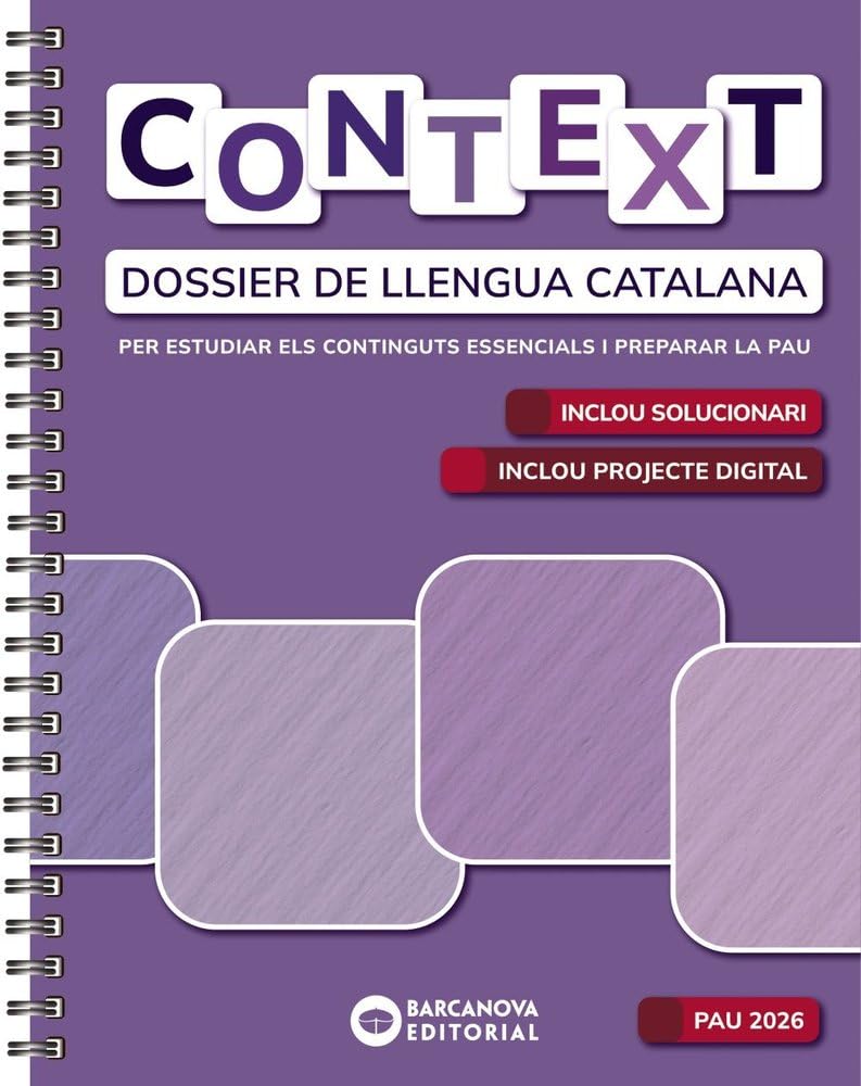 Context. Dossier de Llengua catalana. Batxillerat 2026 book