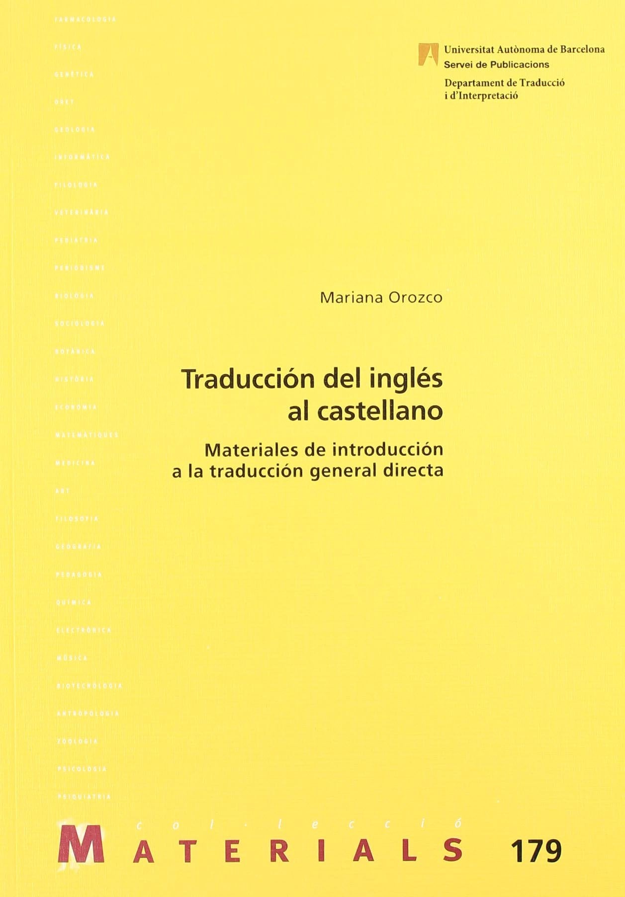 Traducción del inglés al castellano : materiales de introducción a la traducción general directa Foreign Languages ​​& Dictionaries
