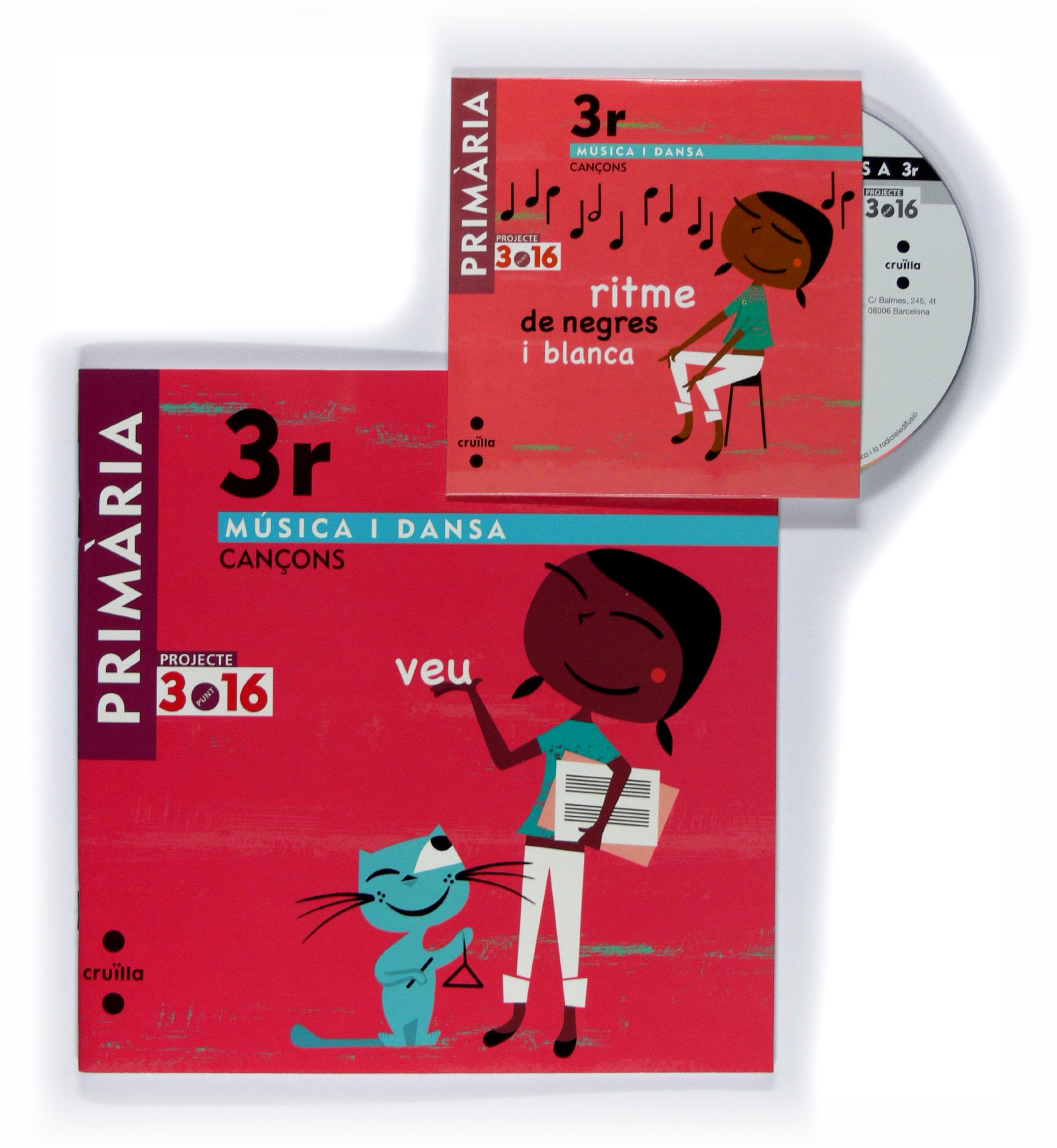 Projecte 3 punt 16, música i dansa, cançons, 3 Educació Primària, cicle mitjà Books