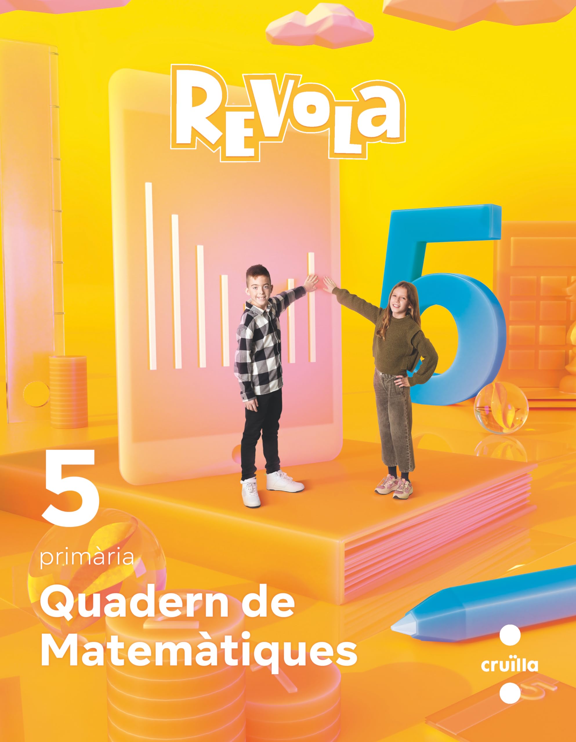 Quadern de matemàtiques. 5 Primària. Revola. Cruilla book
