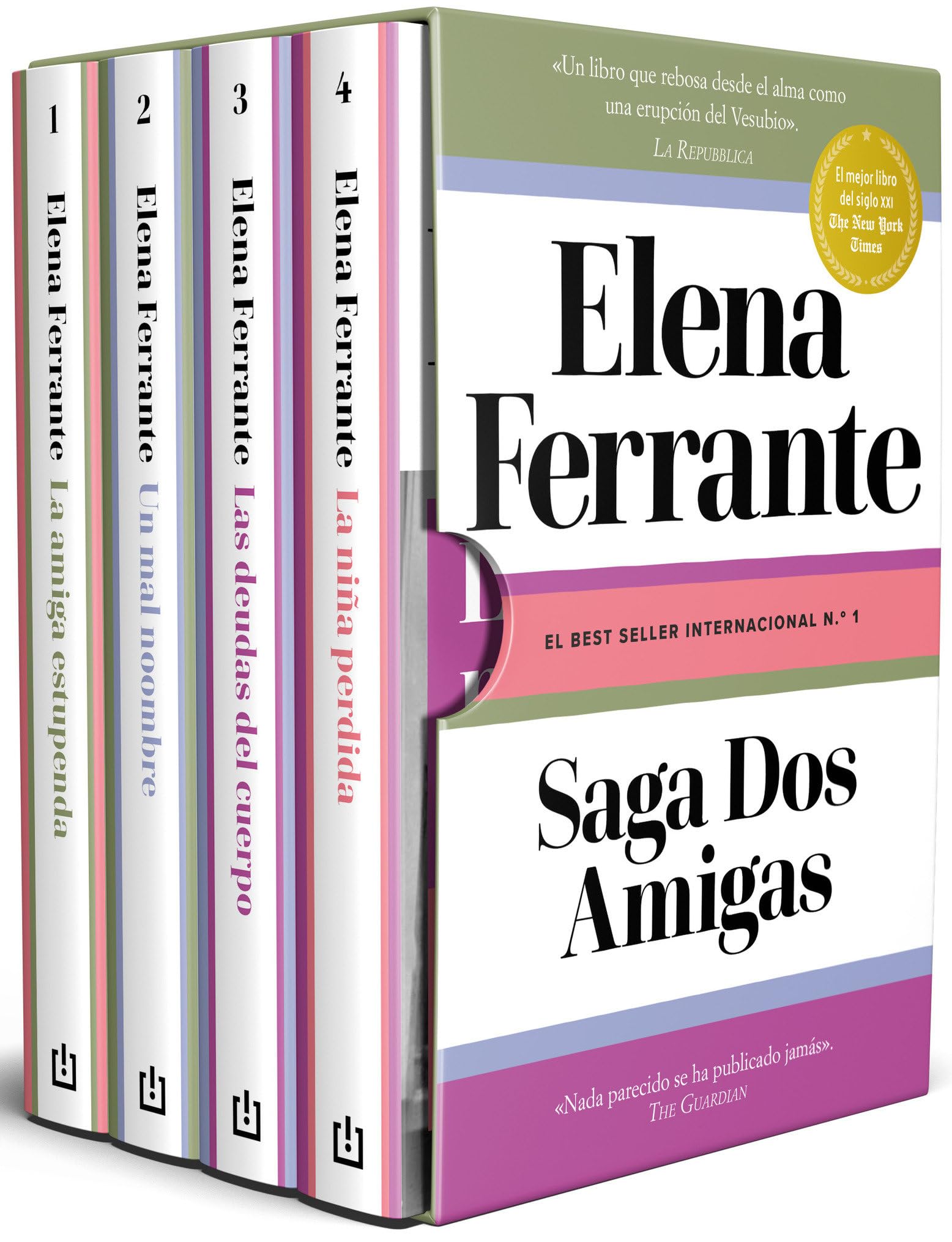 Estuche Saga DOS Amigas (La Amiga Estupenda / Un Mal Nombre / Las Deudas del Cuerpo / La Niña Perdida) / Neapolitan Novels Saga. Boxed Set: La amiga ... cuerpo / La niña perdida (Best Seller) Contemporary literature Books