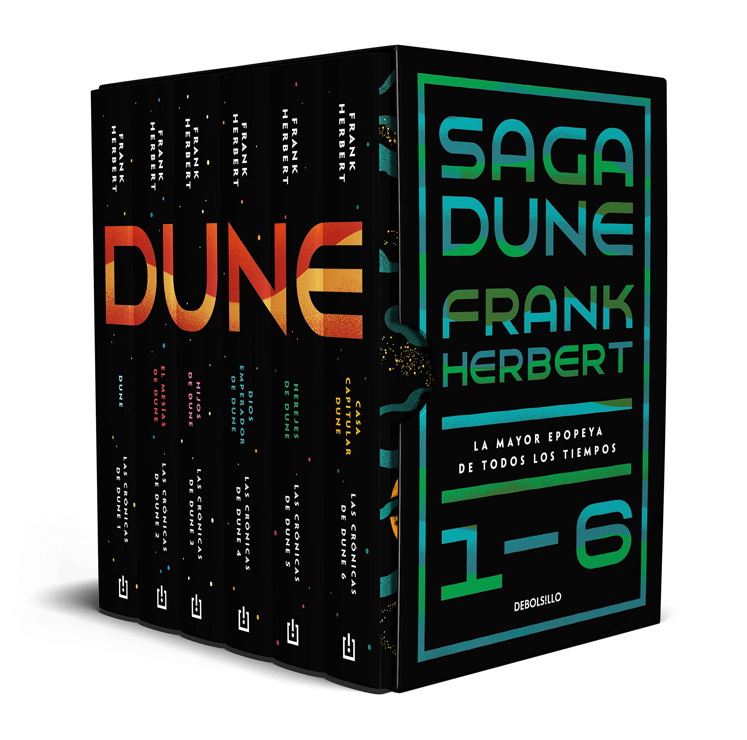 Saga Dune 1-6. La mayor epopeya de todos los tiempos: (edición estuche con: Dune | El mesías de Dune | Hijos de Dune | Dios emperador de Dune | Herejes de Dune | Casa capitular Dune) (Best Seller) Classics