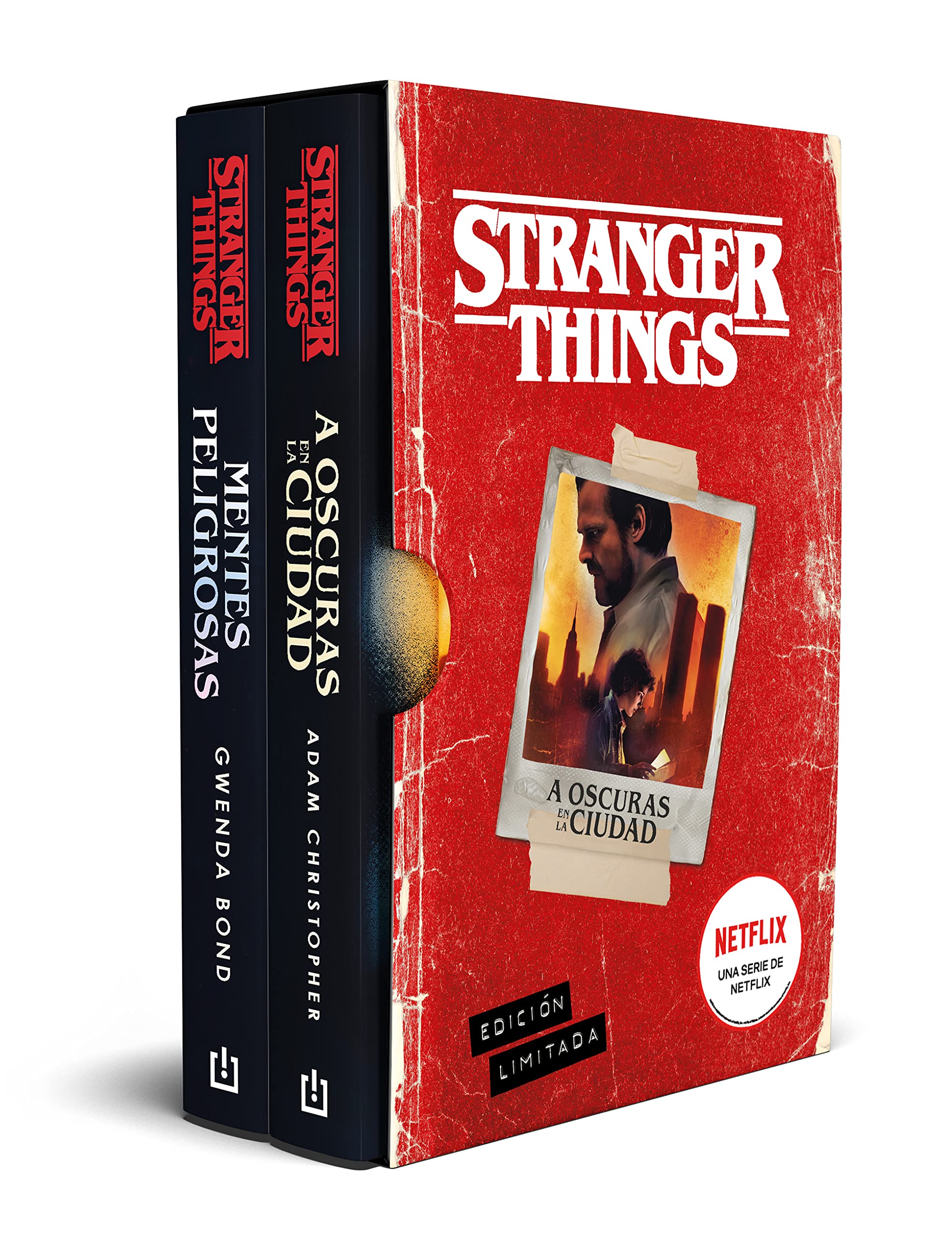 Estuche Stranger things. Contiene A oscuras en la ciudad y Mentes peligrosas book