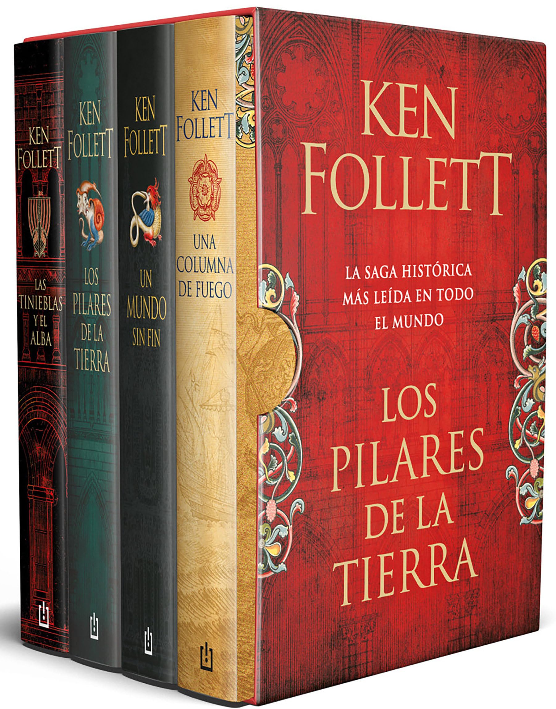 Estuche saga Los pilares de la tierra: Incluye: Los pilares de la tierra | Un mundo sin fin | Una columna de fuego | Las tinieblas y el alba (Best Seller) Historical Fiction