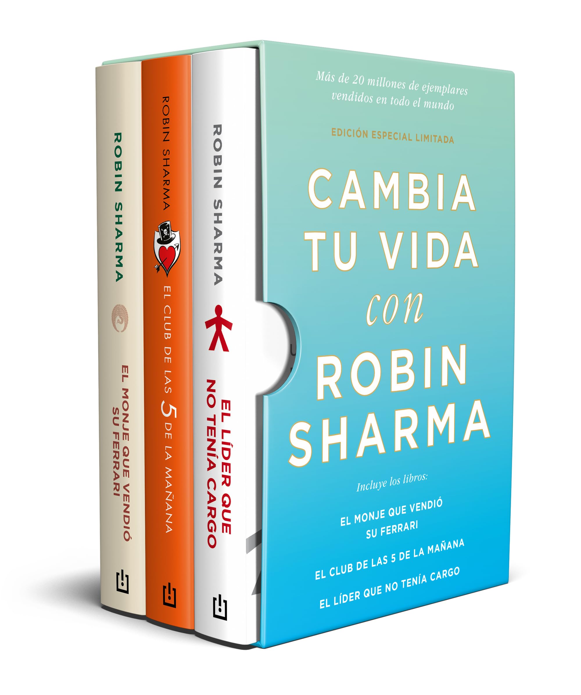 Cambia tu vida con Robin Sharma: (edición limitada en estuche con: El monje que vendió su Ferrari | El club de las 5 de la mañana | El líder que no tenía cargo) (Best Seller) Business, Finance & Career