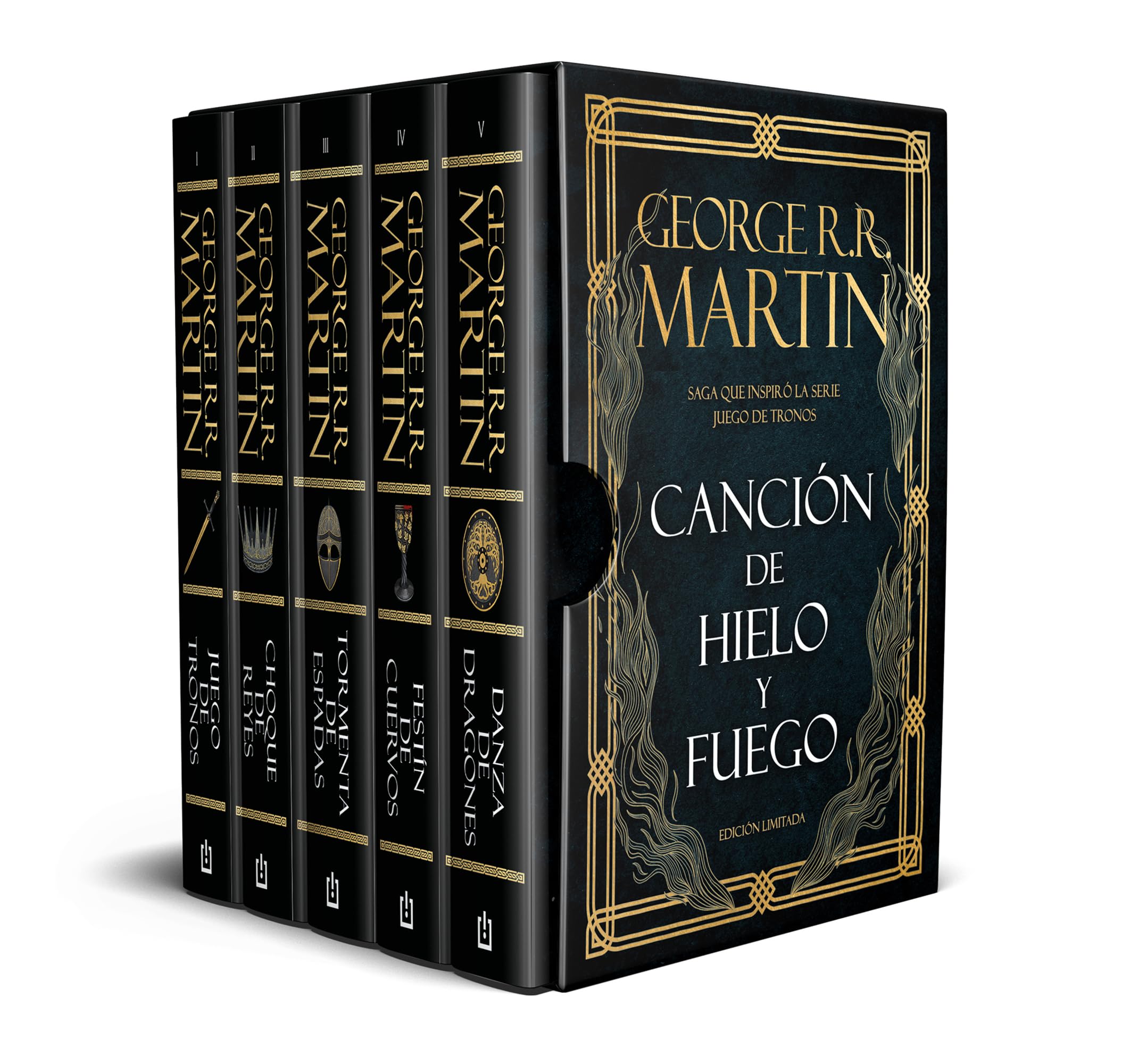 Canción de hielo y fuego: (edición limitada en estuche con: Juego de tronos | Choque de reyes | Tormenta de espadas | Festín de cuervos | Danza de dragones) (Best Seller) Action & Adventure
