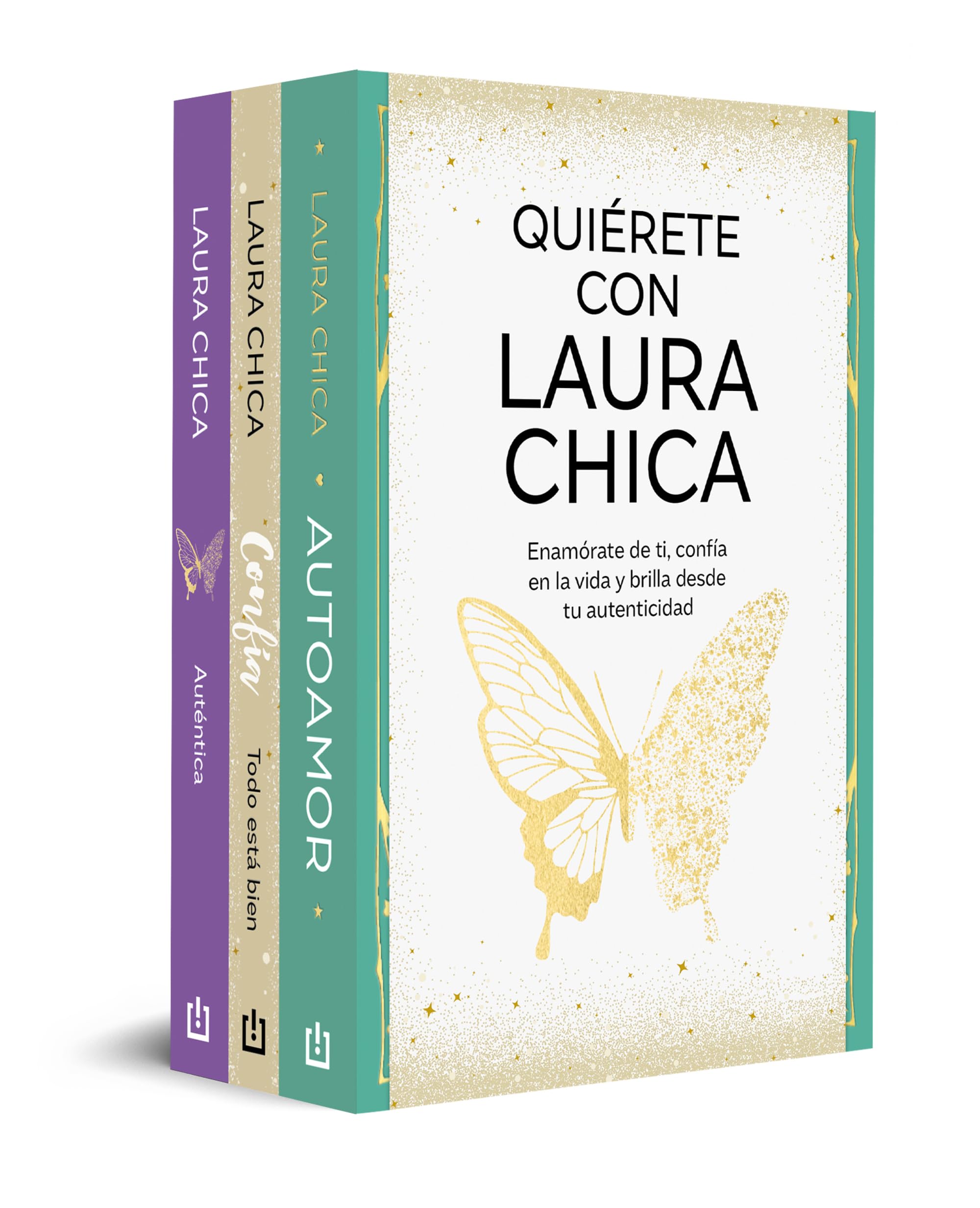 Pack quiérete con Laura Chica/ Love Yourself Set with Laura Chica: Contiene: Autoamor/ Confía / Auténtica/ Self-love / Trust / Authentic book