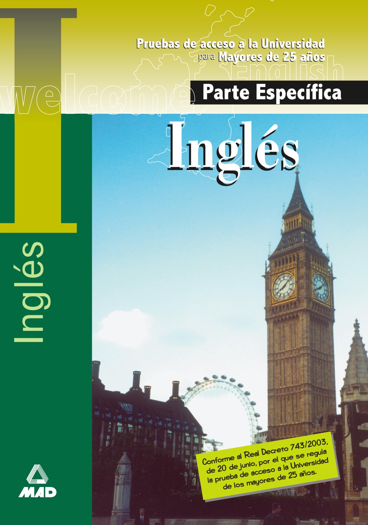 Inglés. Prueba específica. Pruebas de acceso a la universidad para mayores de 25 años Books