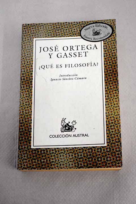 ¿que es filosofia? book
