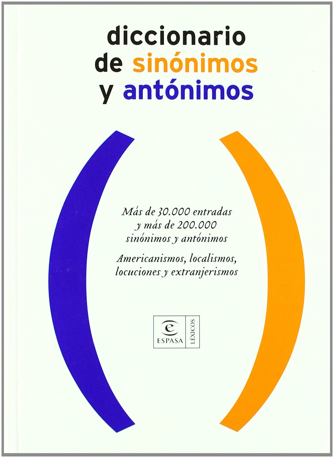 Diccionario de sinónimos y antónimos (DICCIONARIOS LEXICOS) Foreign Languages ​​& Dictionaries
