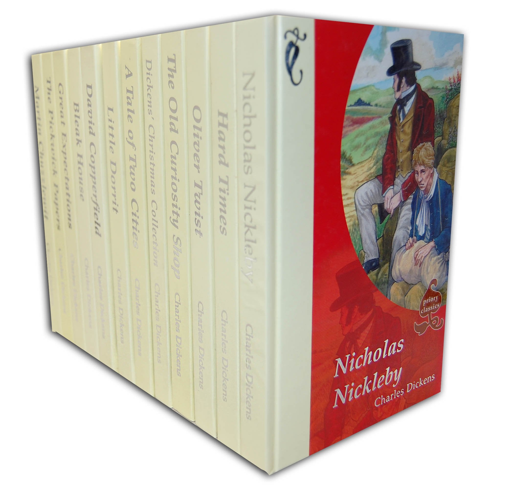 Charles Dickens Priory Classics 12 Books Collection Pack Set (Nicholas Nickleby, Martin Chuzzlewit, The Pickwick Papers, Great Expectations, Bleak House, David Copperfield, Little Dorrit, A Tale of Two Cities, Dickens Christmas Collection, The Old Curiosi book