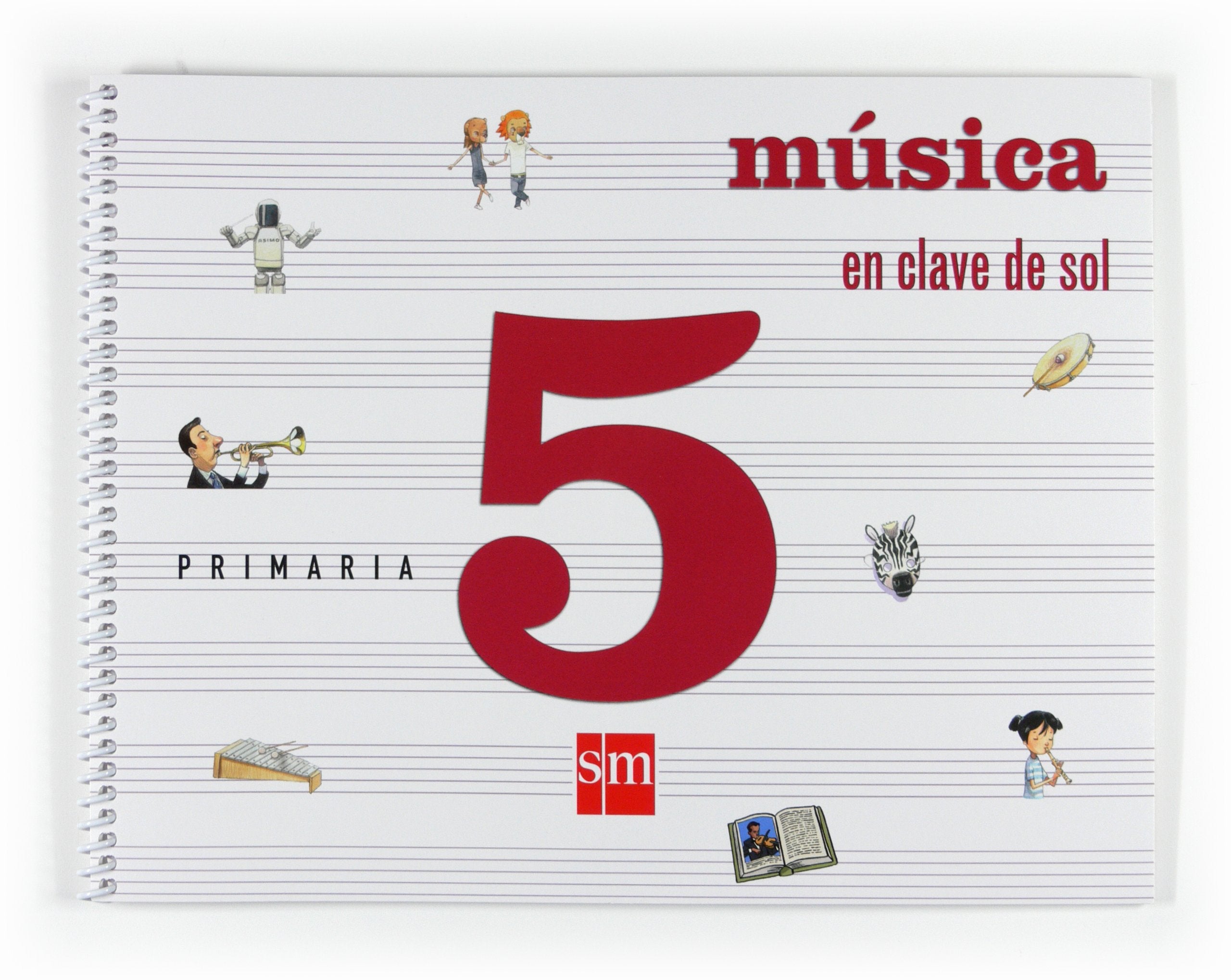 Música, En clave de sol. 5 Primaria book