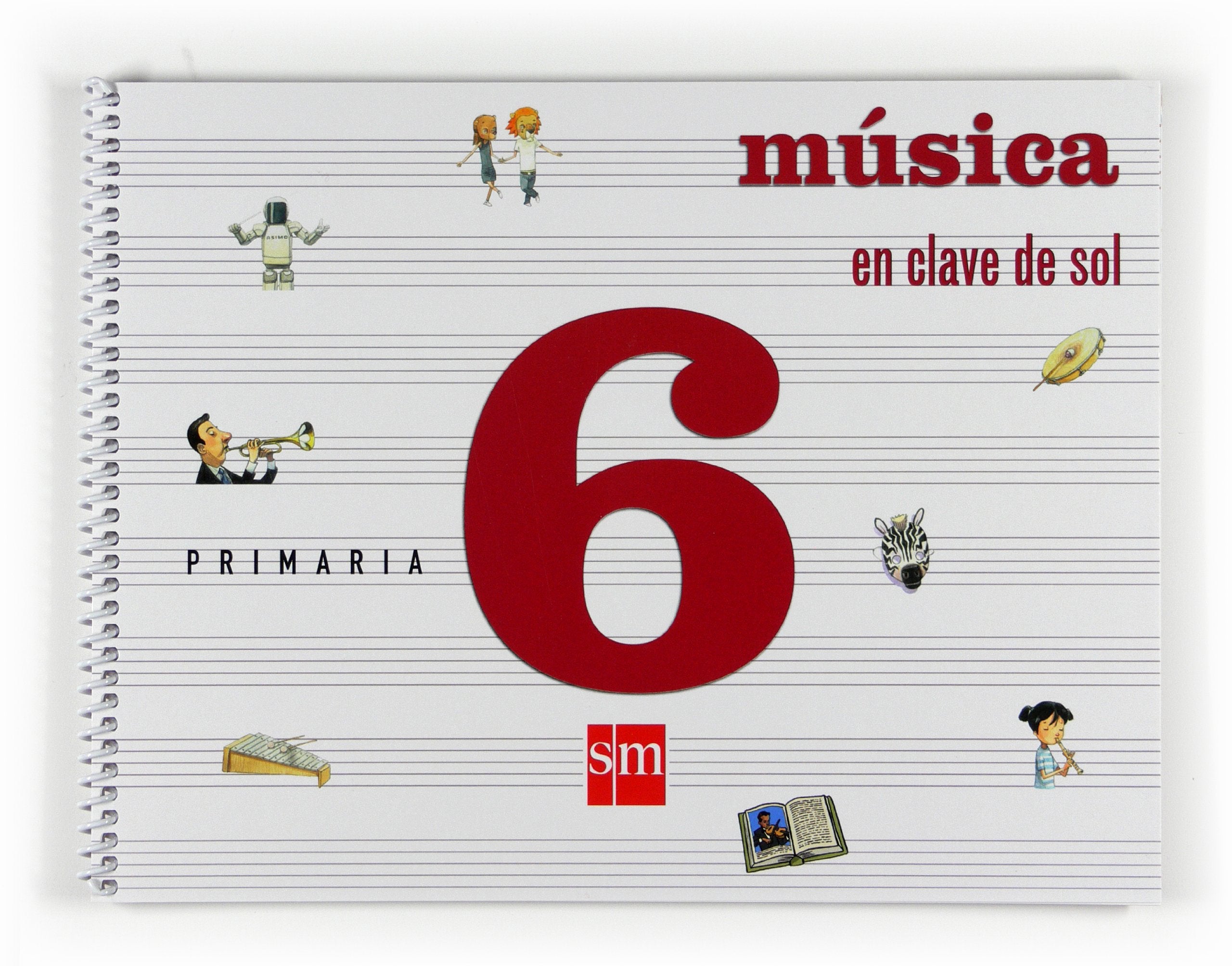 Música, En clave de sol. 6 Primaria Books
