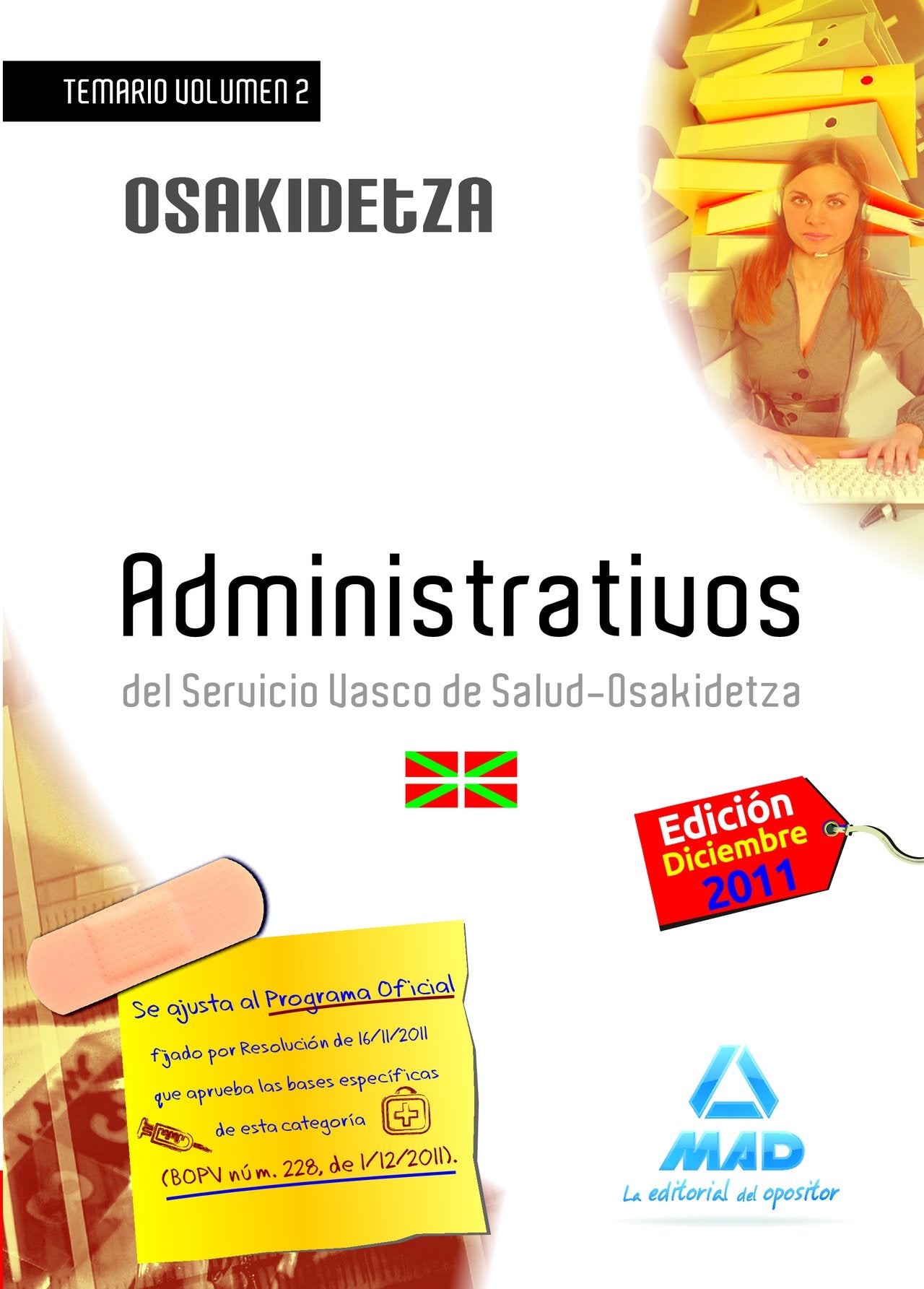 Administrativos, Servicio Vasco de Salud-Osakidetza. Temario book