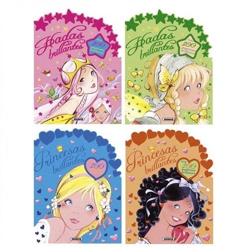 Troquelados con pegatinas brillantes (4 títulos) Books