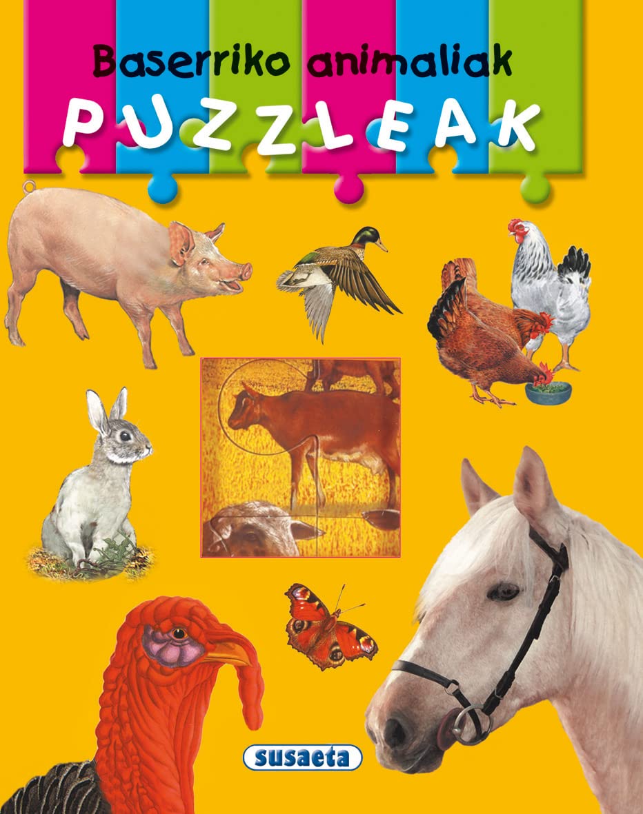 Baserriko animaliak puzzleak book