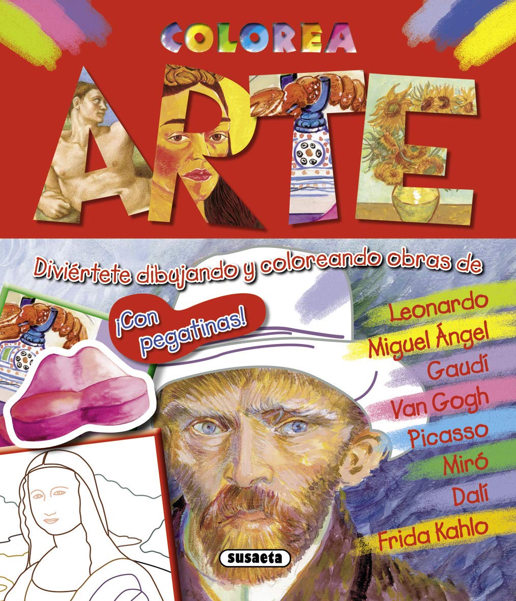 Colorea arte con pegatinas book