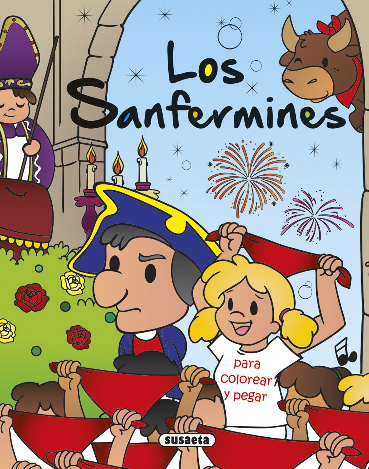 Los Sanfermines para colorear y pegar book