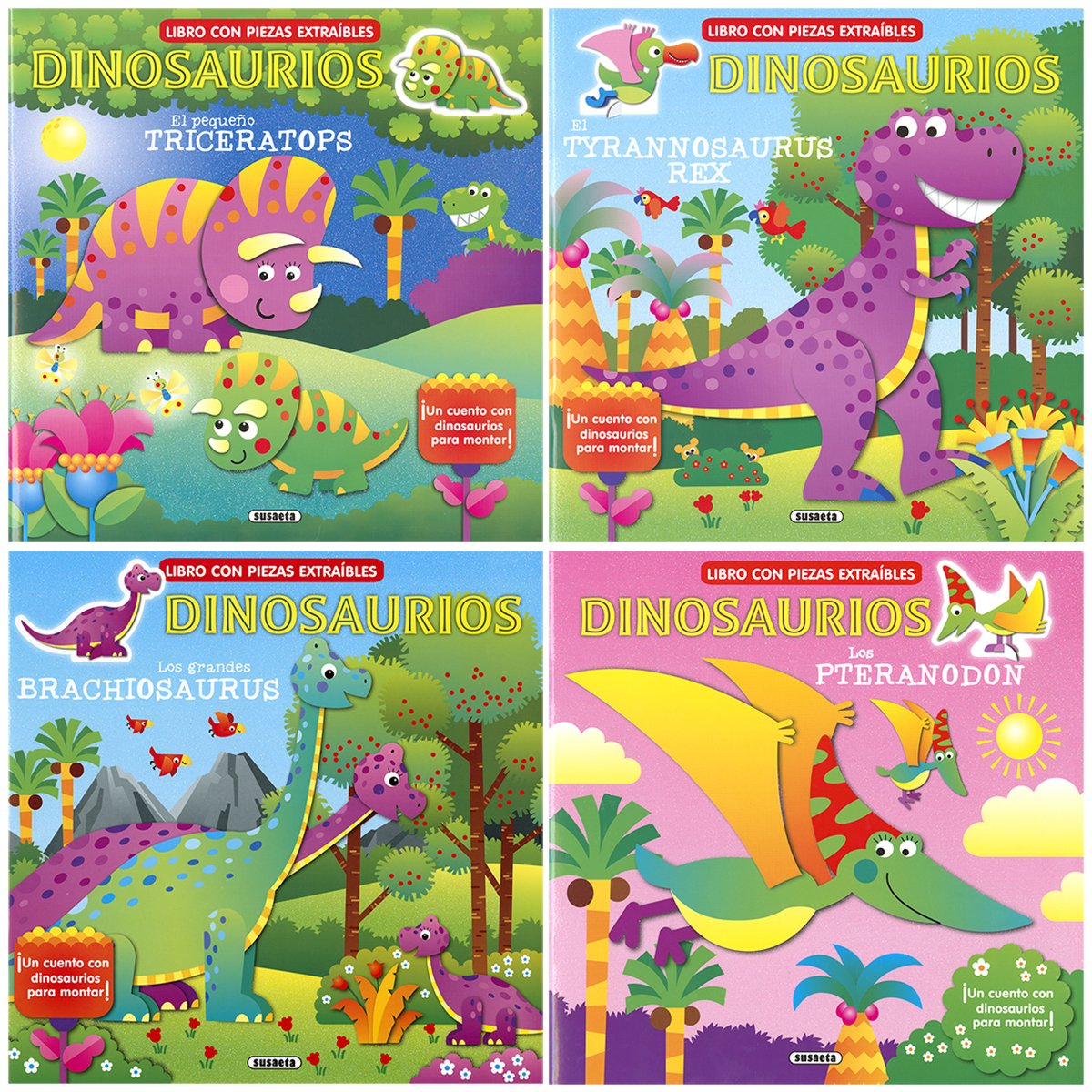 Monto y juego con dinosaurios (4 títulos) book