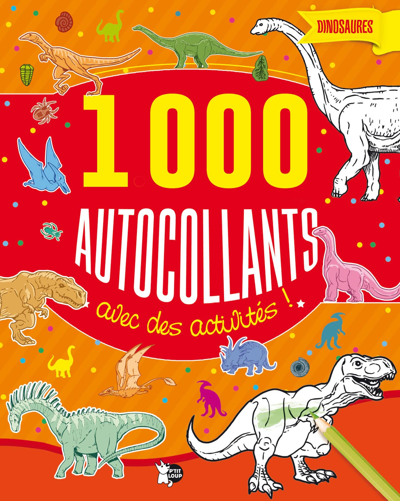 Dinosaures 1000 autocollants avec des activités Tiptoi & Games
