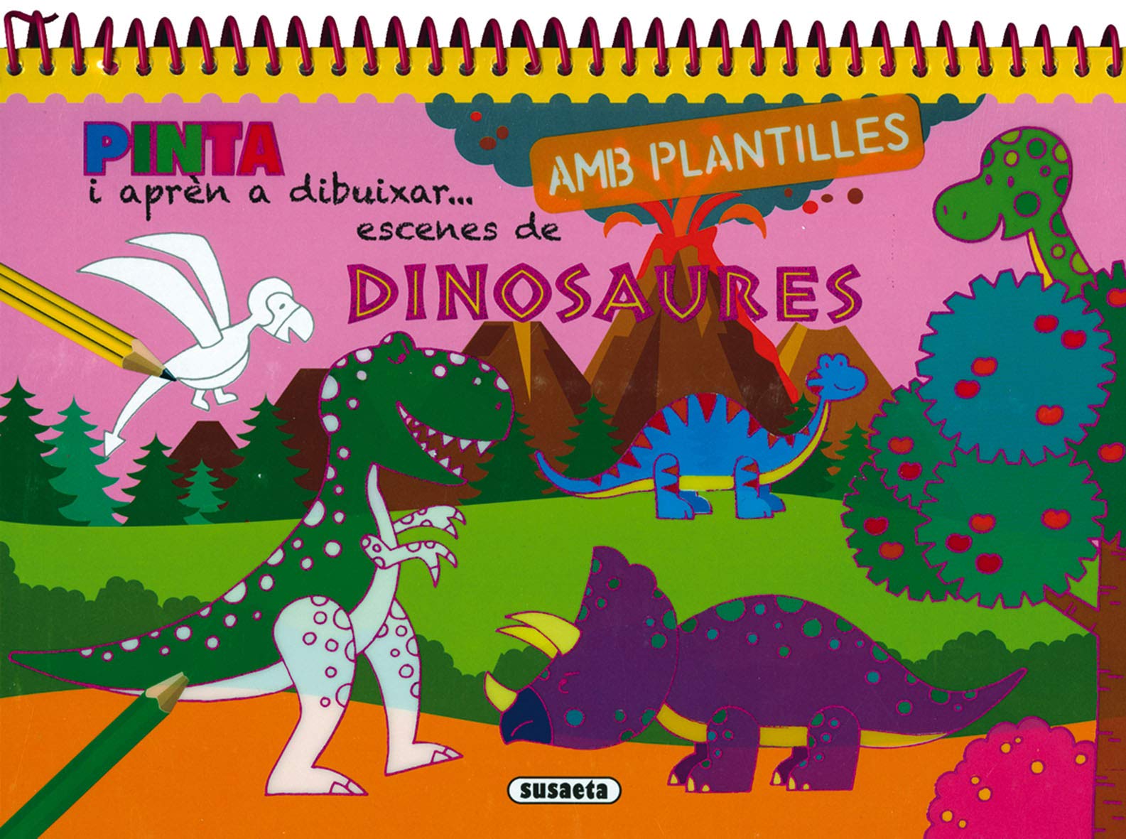 Dinosaures (Pinta i apren a dibuixar amb plantilles) Tiptoi & Games