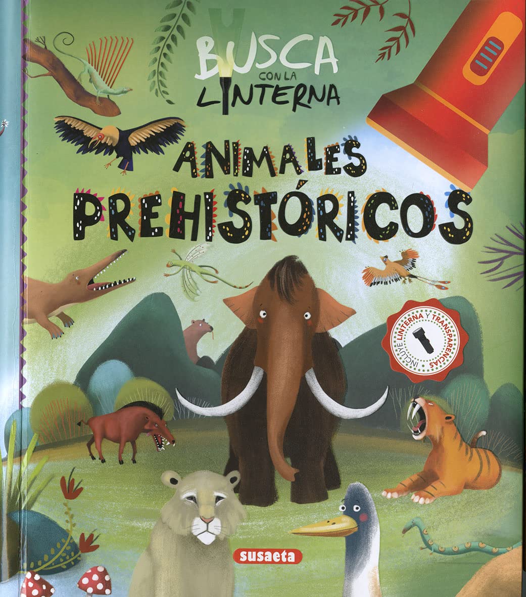 Busca con la linterna animales prehistóricos book