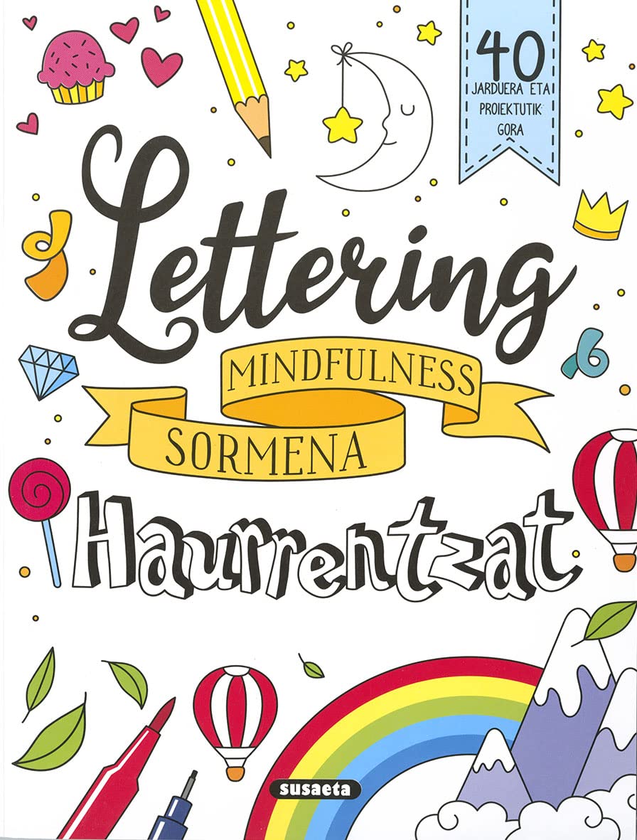 Lettering haurrentzat. Mindfulness sormena book