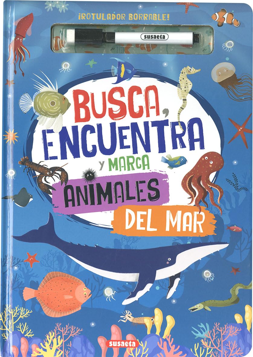 Busca, encuentra y marca animales del mar book