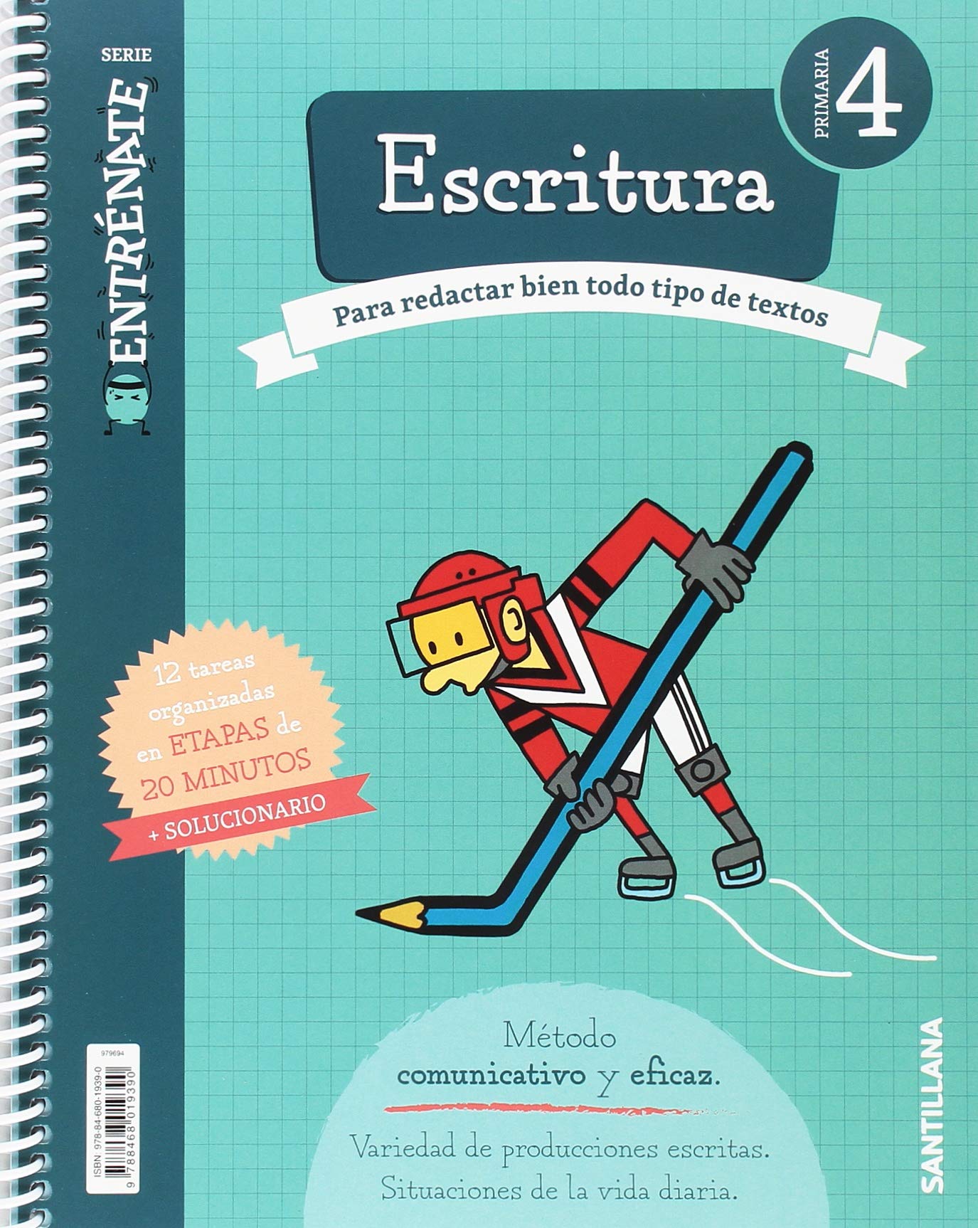CUADERNO ESCRITURA SERIE ENTRENATE 4 PRIMARIA book