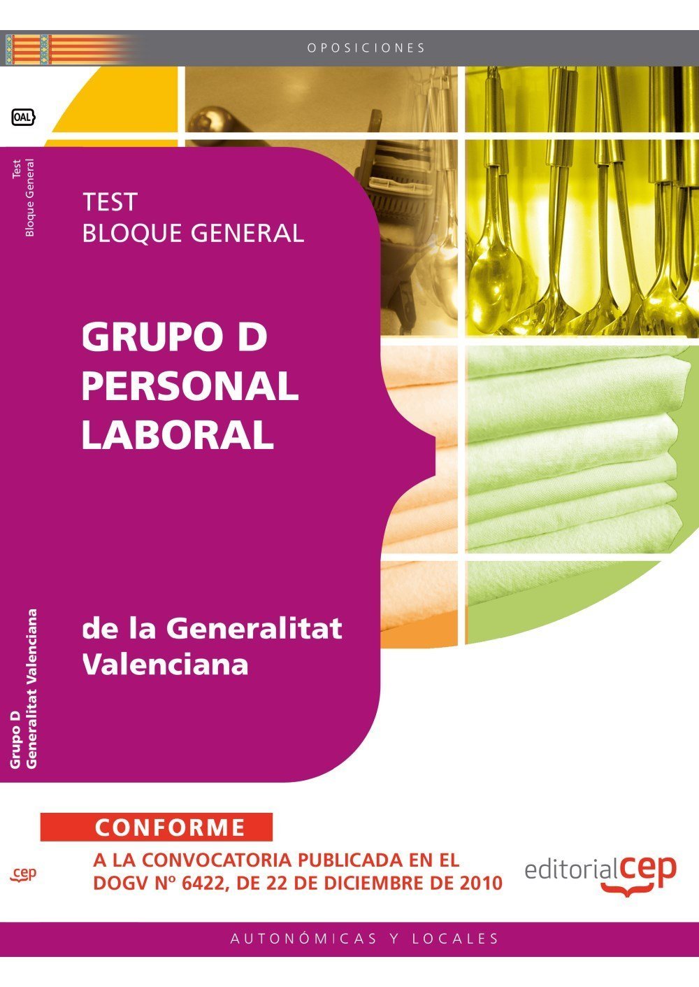 Personal Laboral, Grupo D, Generalitat Valenciana. Test bloque general (Colección 728) Law