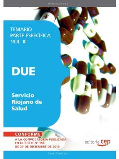 DUE del Servicio Riojano de Salud. Temario Parte Específica Vol. III. (Colección 457) Education & Training