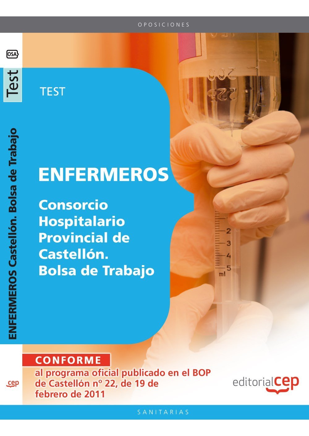 Enfermeros, Consorcio Hospitalario Provincial de Castellón. Bolsa de Trabajo. Test (Colección 1420) Medicine