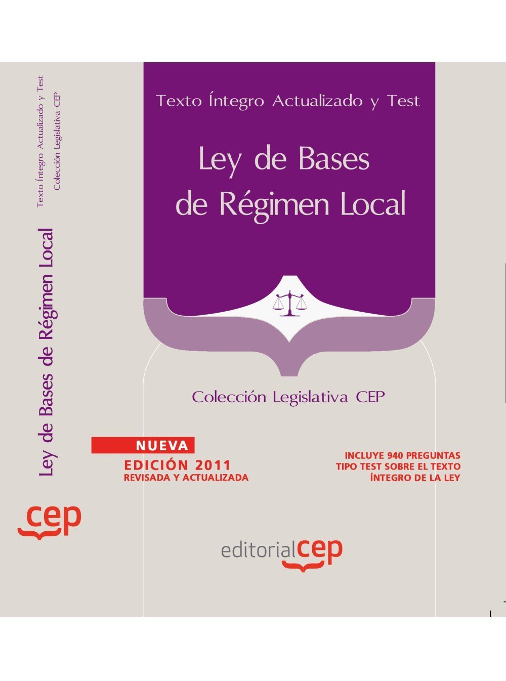 Ley de bases de régimen local. Texto íntegro actualizado y test (Colección 153) Law