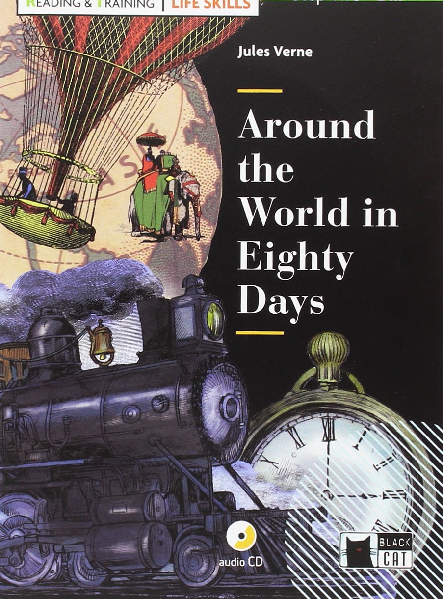 AROUND THE WORLD IN EIGHTY (FREE AUDIO) L. SKILLS (Black Cat. reading And Training) Business, Finance & Career