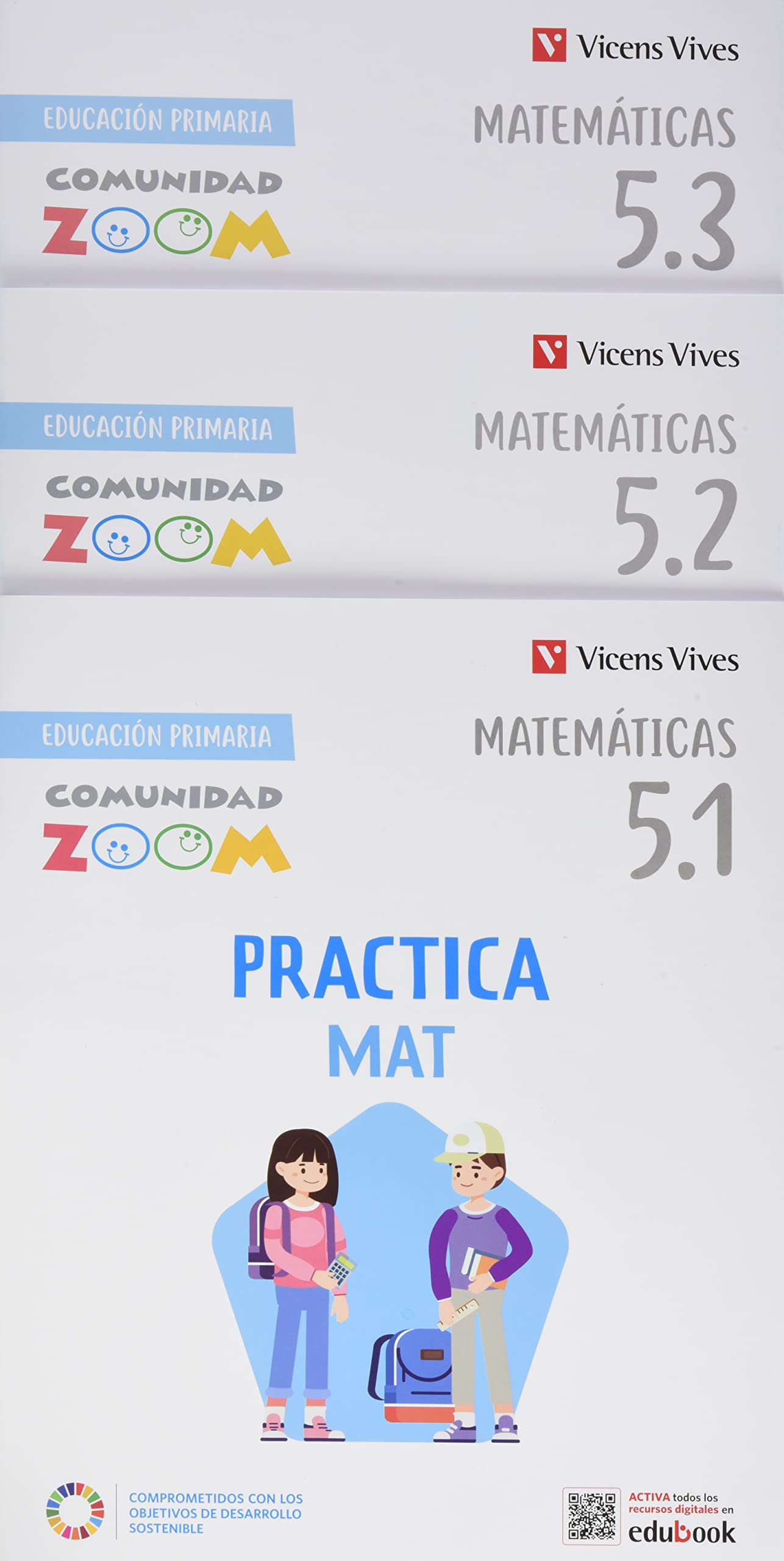 PracticaMat 5. Matemáticas actividades (5.1 - 5.2 - 5.3) Comunidad Zoom book