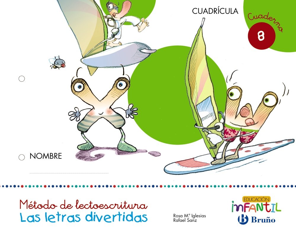 Las letras divertidas, cuaderno 8, 5 años educación infantil, cuaderno del alumno (cuadrícula) Learning & Reference