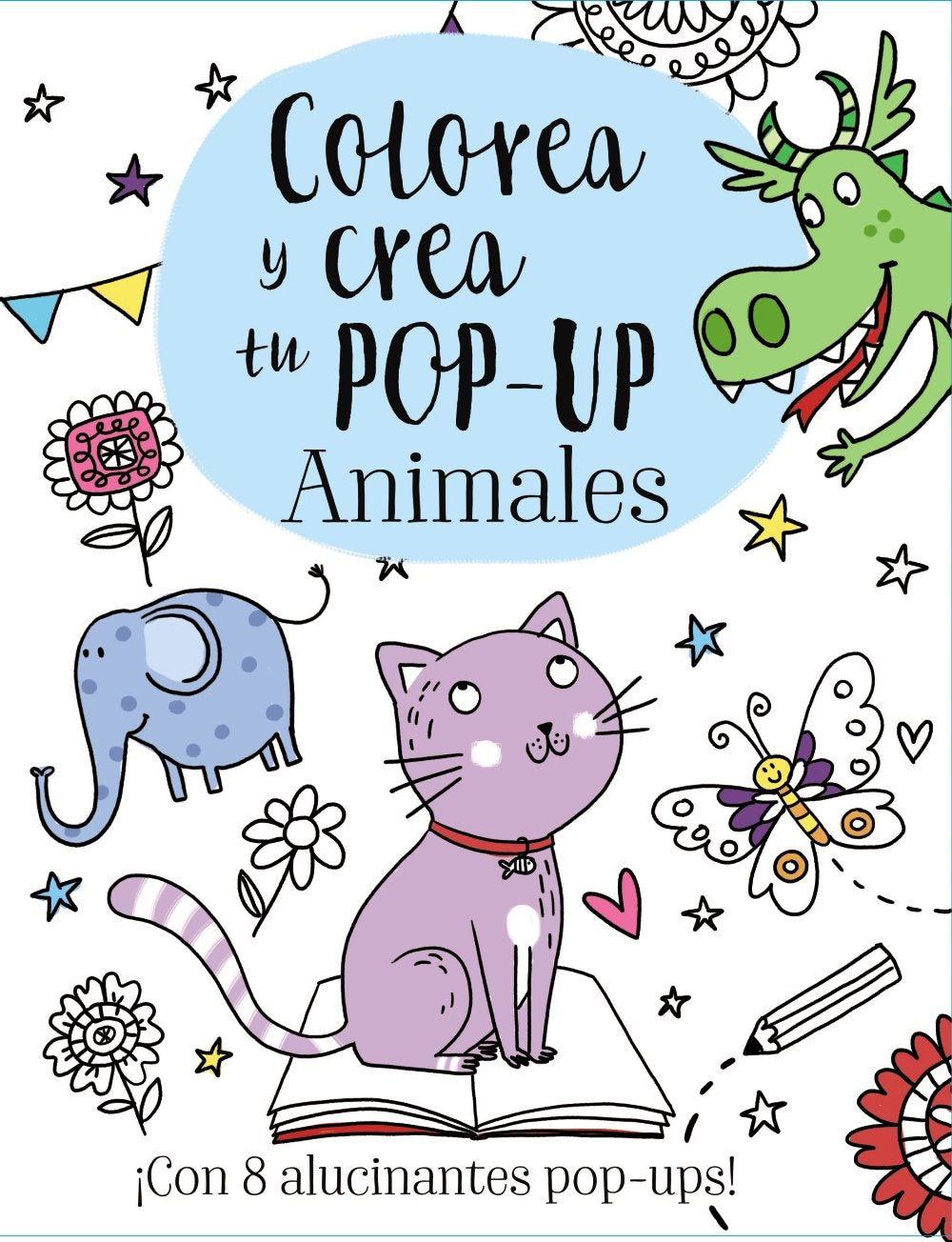 Colorea y crea tu Pop-up. Animales book