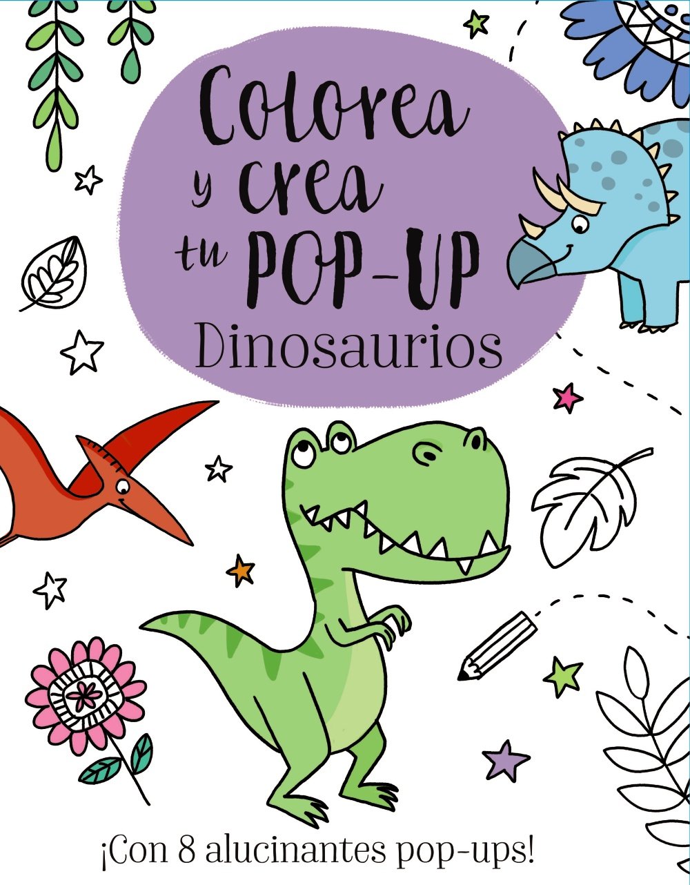 Colorea y crea tu Pop-up. Dinosaurios book