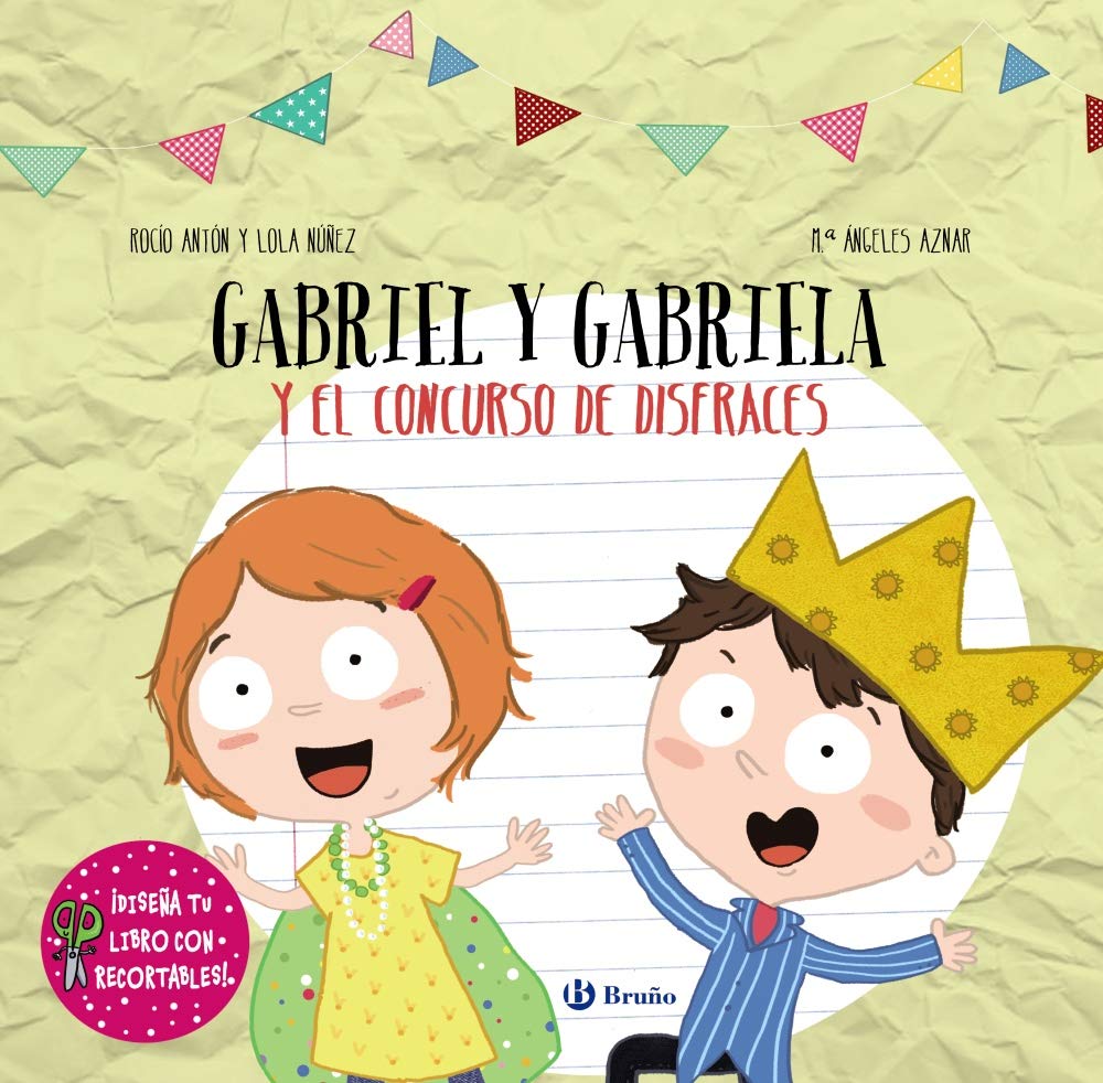 Diseña tu libro con recortables. Gabriel y Gabriela y el concurso de disfraces book