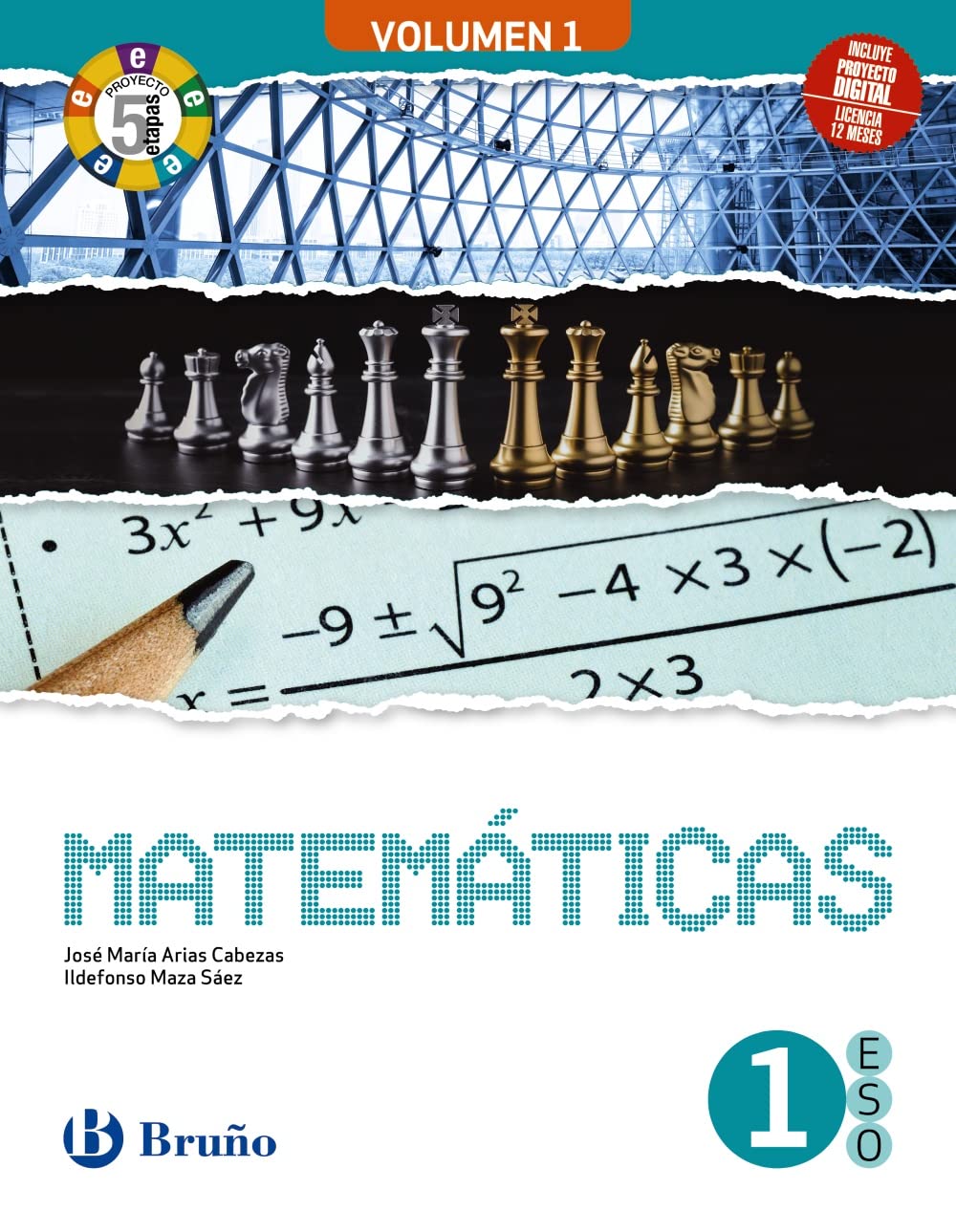 Matemáticas 1 ESO 3 volúmenes Proyecto 5 etapas book
